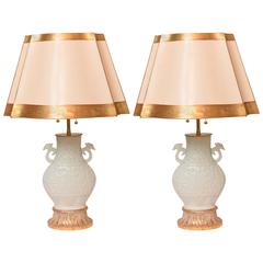 Pair of 19th Century Chinese Porcelain Lamps