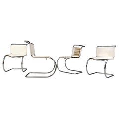 Set of 4 dining chairs by Mies van der Rohe for Knoll International, 1970s