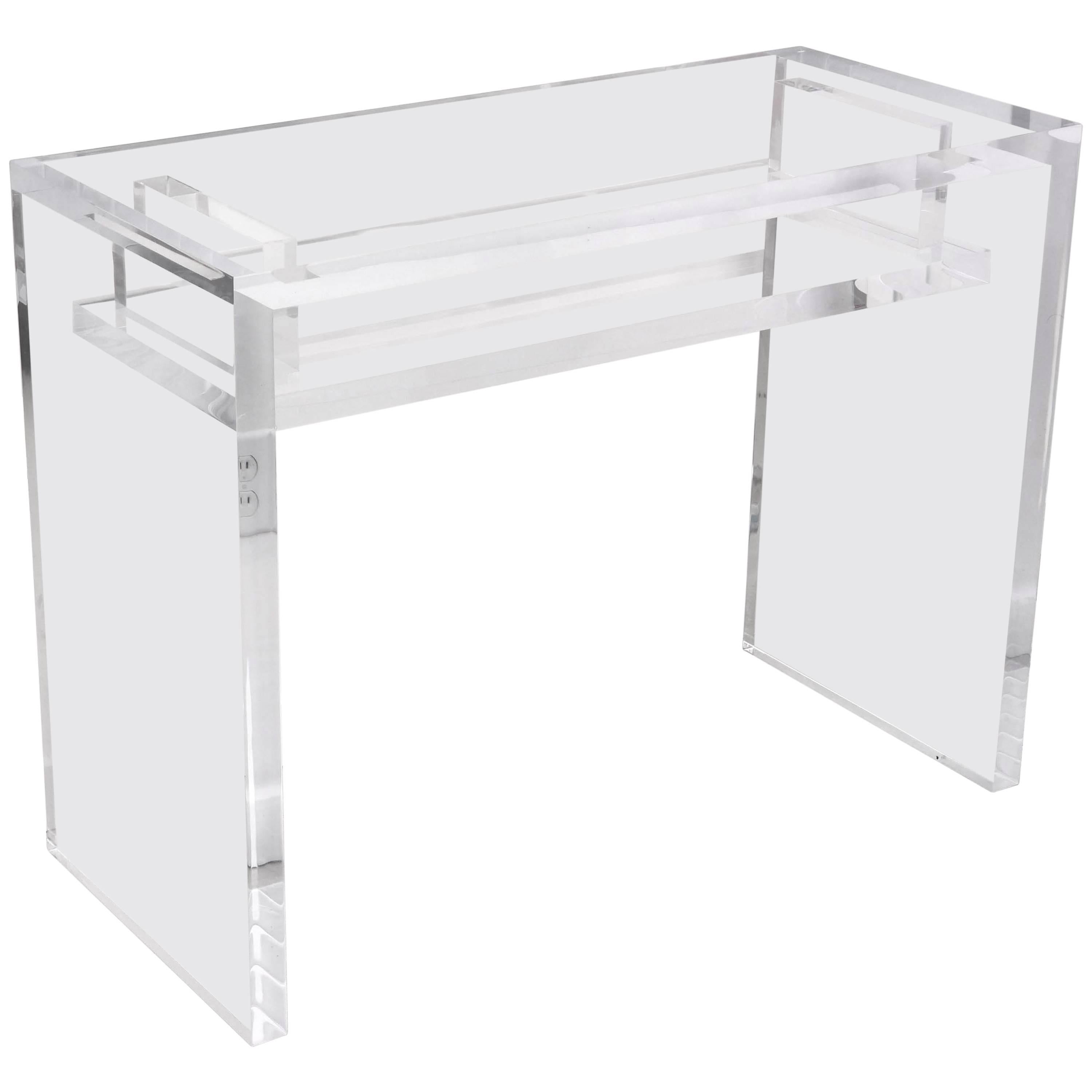 Lucite Desk in the Style of Charles Hollis Jones