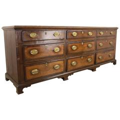 Antique English Oak Long Chest 11