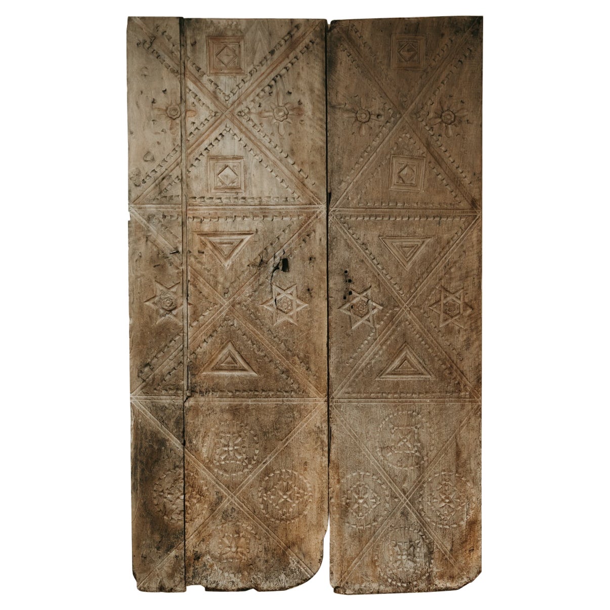 Puertas de castaño español del siglo XVII ...