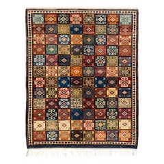 4,6x5.8 Ft handgefertigter türkischer Dowry-Teppich im Vintage-Stil, 100 % Wolle und Naturfarben