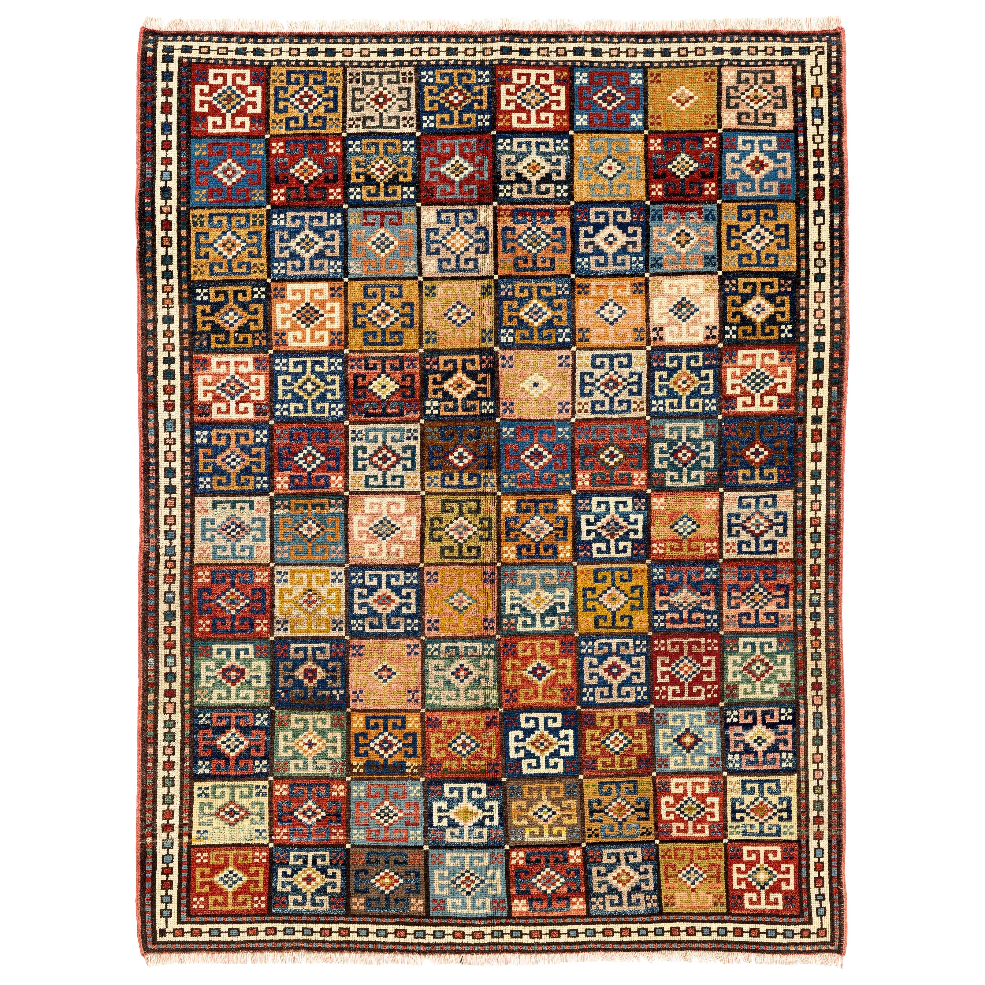 4.6x5.9 Ft Vintage Handmade Turkish Dowry Rug, 100% Wool & Natural Dyes