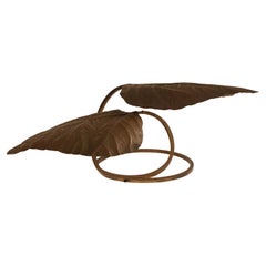 Lampe de table Tommaso Barbi pour Bottega Gadda à deux feuilles des années 1970