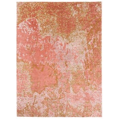 Contemporary Abstract Oceanic Modern Area Rug Aquarium Pink by Joseph Carini