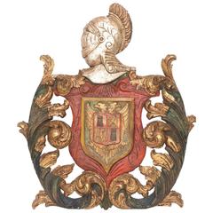 Antique 19th Century European Coat of Arms