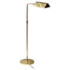 Florian Schulz lampadaire réglable en laiton moderniste vintage du milieu du siècle dernier, années 1970