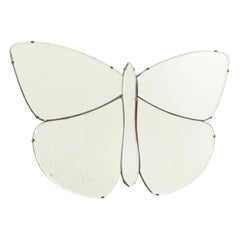 Miroir mural italien vintage des années 1940, 5 pièces papillon, Italie