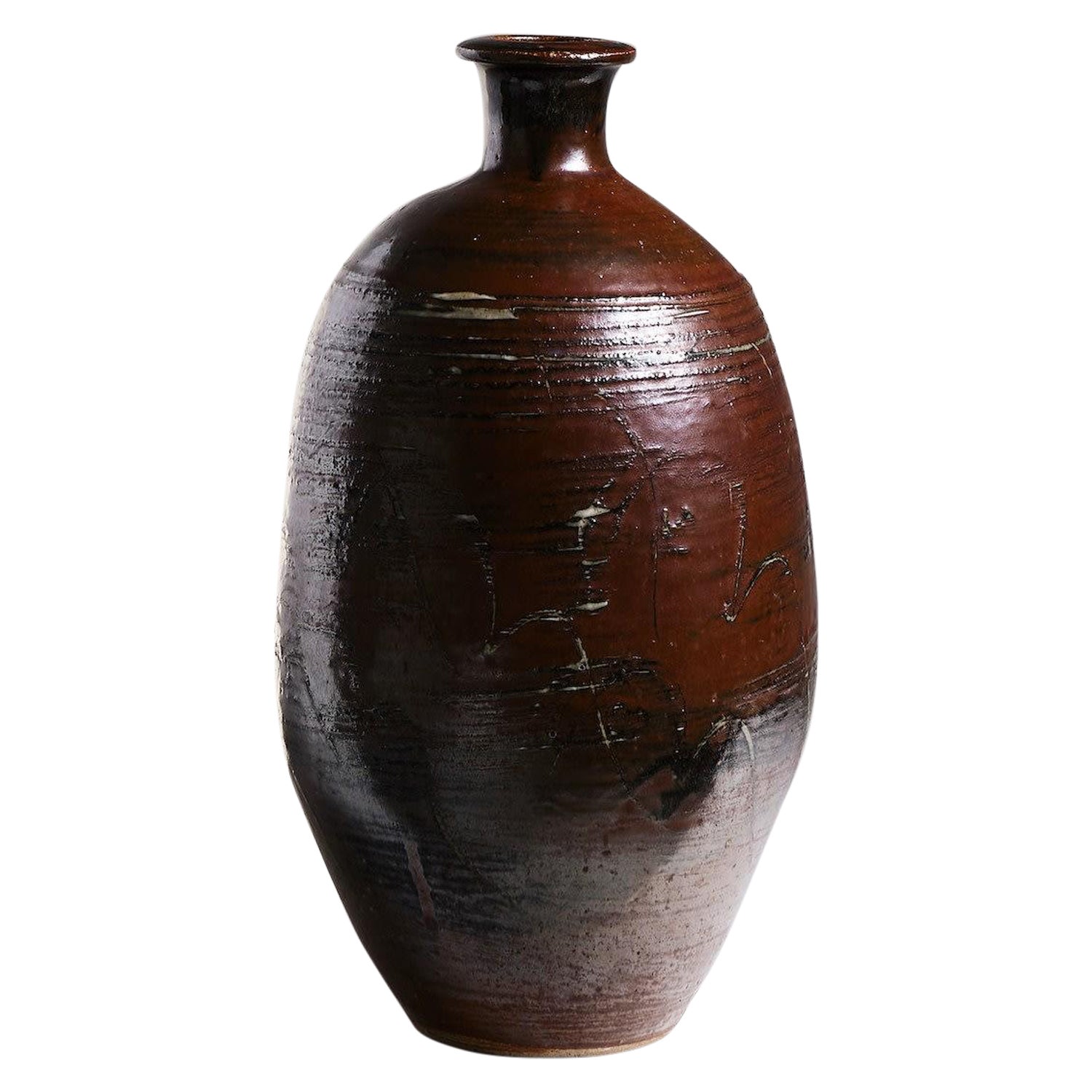 David Leach, Stoneware Bottle Neck Vase