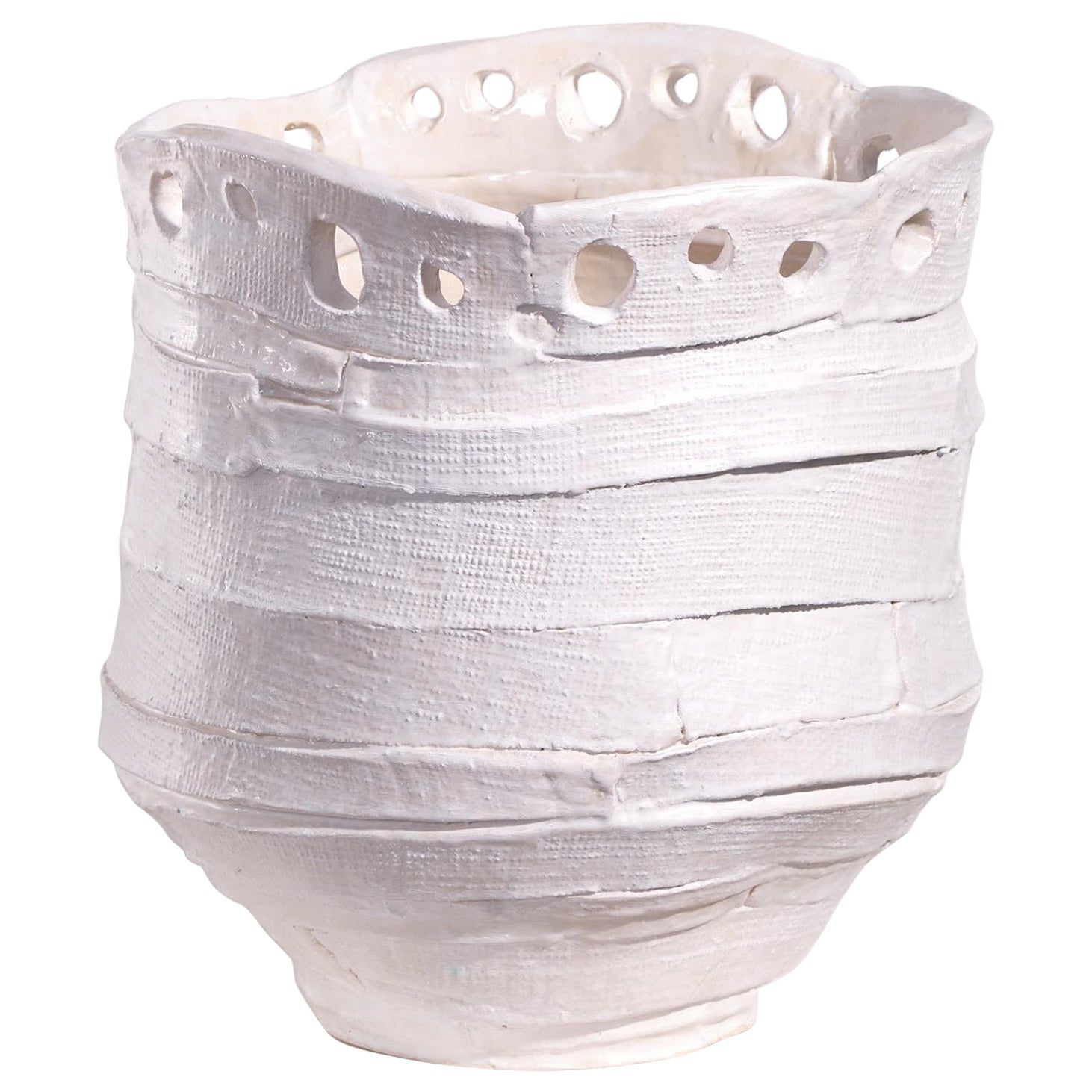 Maryanne Nicholls, Low Vessel with Cut-out Details