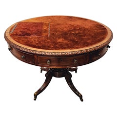 Antique Early 19th Century Regency Revolving Drum Library Centre Table