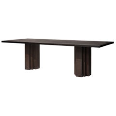 Brut Dining Table in Solid Dark Brown Oak by Mokko