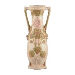 Antique Royal Dux, Czech Republic. Colossal Art Nouveau vase in porcelain.