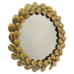 Hollywood Regency Gold Metal Mirror