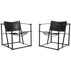 Pair of Cube Lounge Chairs by Radboud Van Beekum for Pastoe