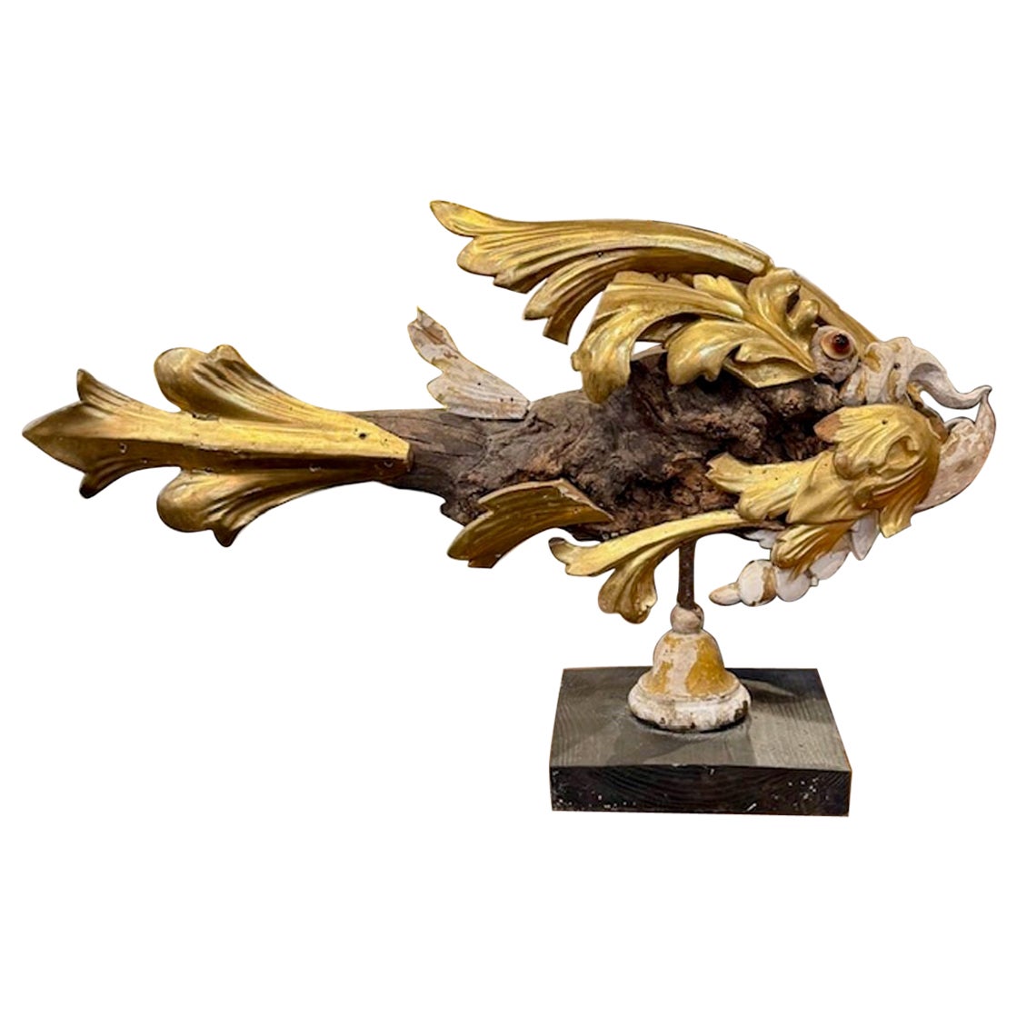18th Century Italian Fish Sculpture Made of Antique Fragments For Sale