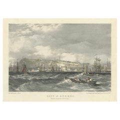 City of Quebec aus dem Hafen: Eine lebhafte maritime Lithographie des 19. Jahrhunderts