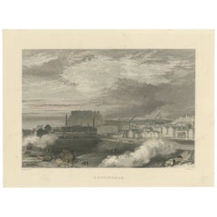 Industrielles Industrie Panorama: Nottingham, England im 19. Jahrhundert