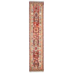 Kilim Runner Qashqai Designs, Geometrical Carpet Runner, Stair runner rugs