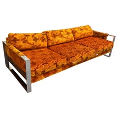 Mid Century Danish Modern Adrian Pearsall Chrome Craft Associates Sofa