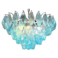Incredibile lampadario o plafoniera in vetro di Murano Alight Blue Poliedri