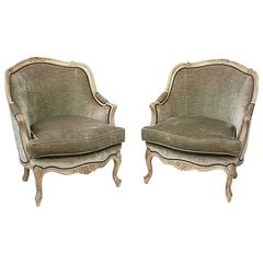 Pair of Louis XV Style Bergères by Baker