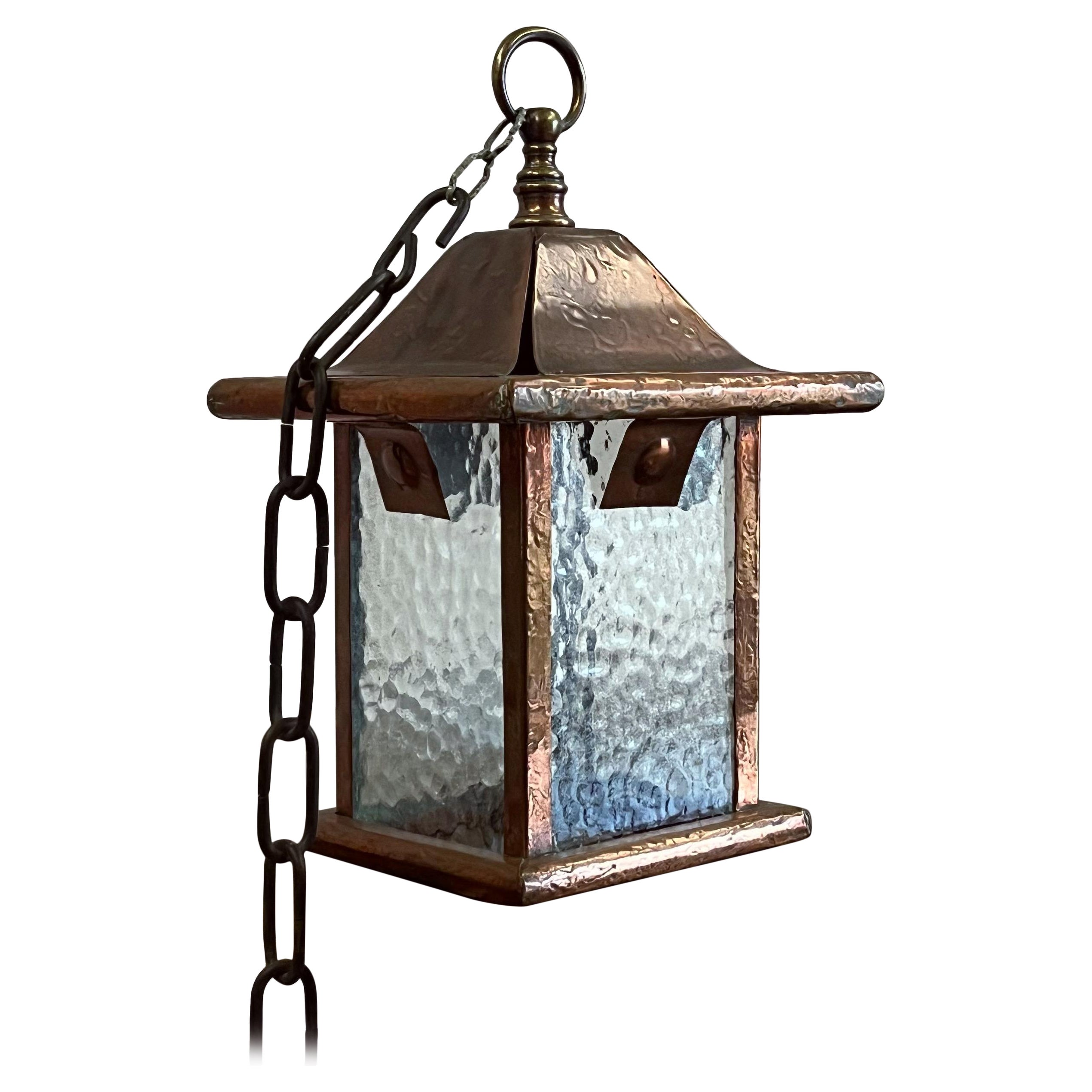 Arts and Crafts Copper Lantern