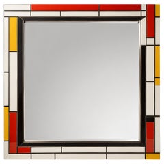 DS Wall Mirror Inspired by De Stijl, Handcrafted by Artisanal