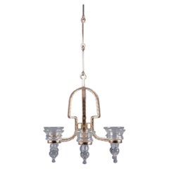 Erik Höglund for Kosta Boda. Six-armed chandelier, approx. 1960s/70s