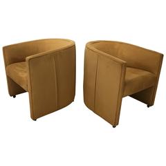 Used Pair of Barrel Back Lounge Chairs