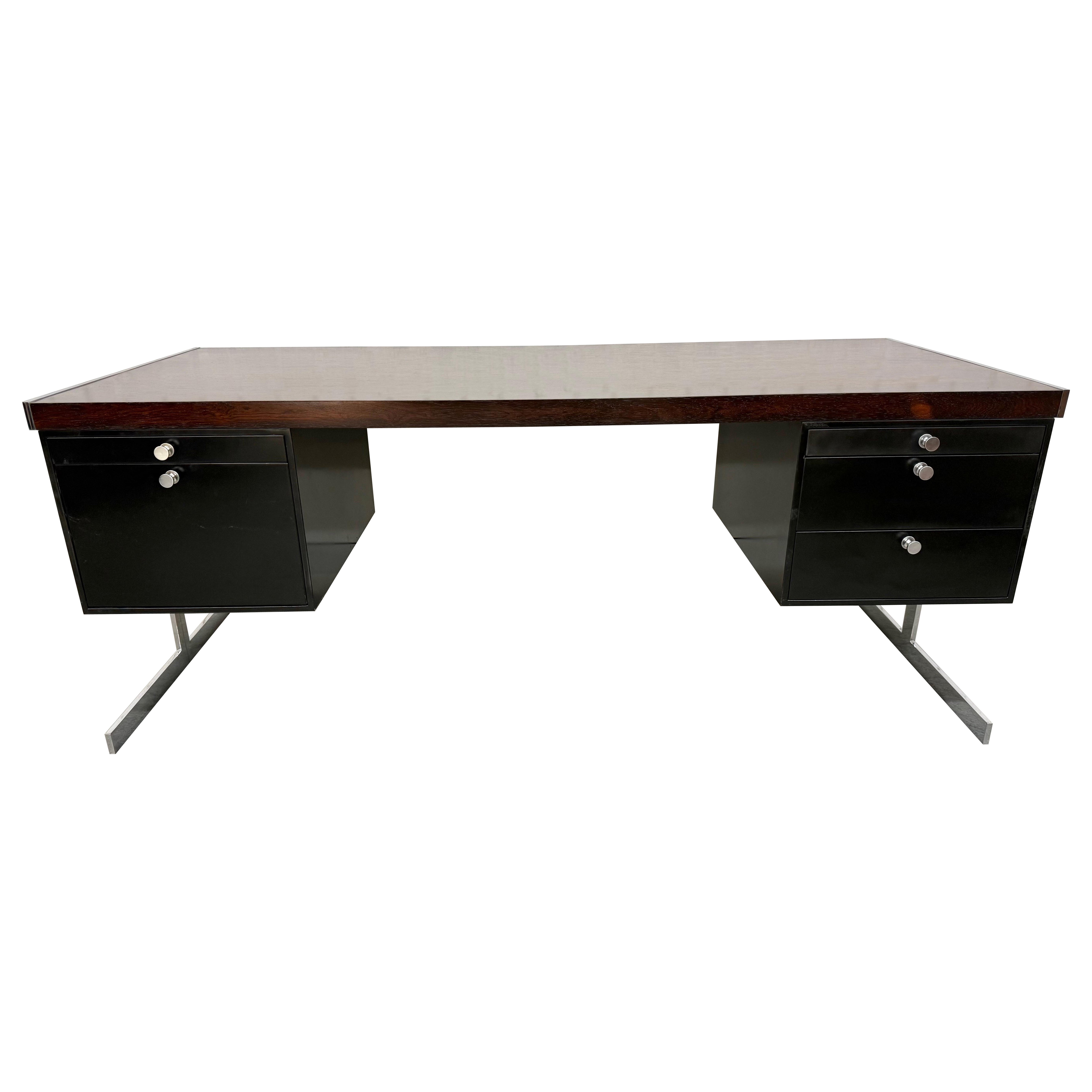 Bureau de style Hugh Acton en bois de rose moderne du milieu du siècle dernier