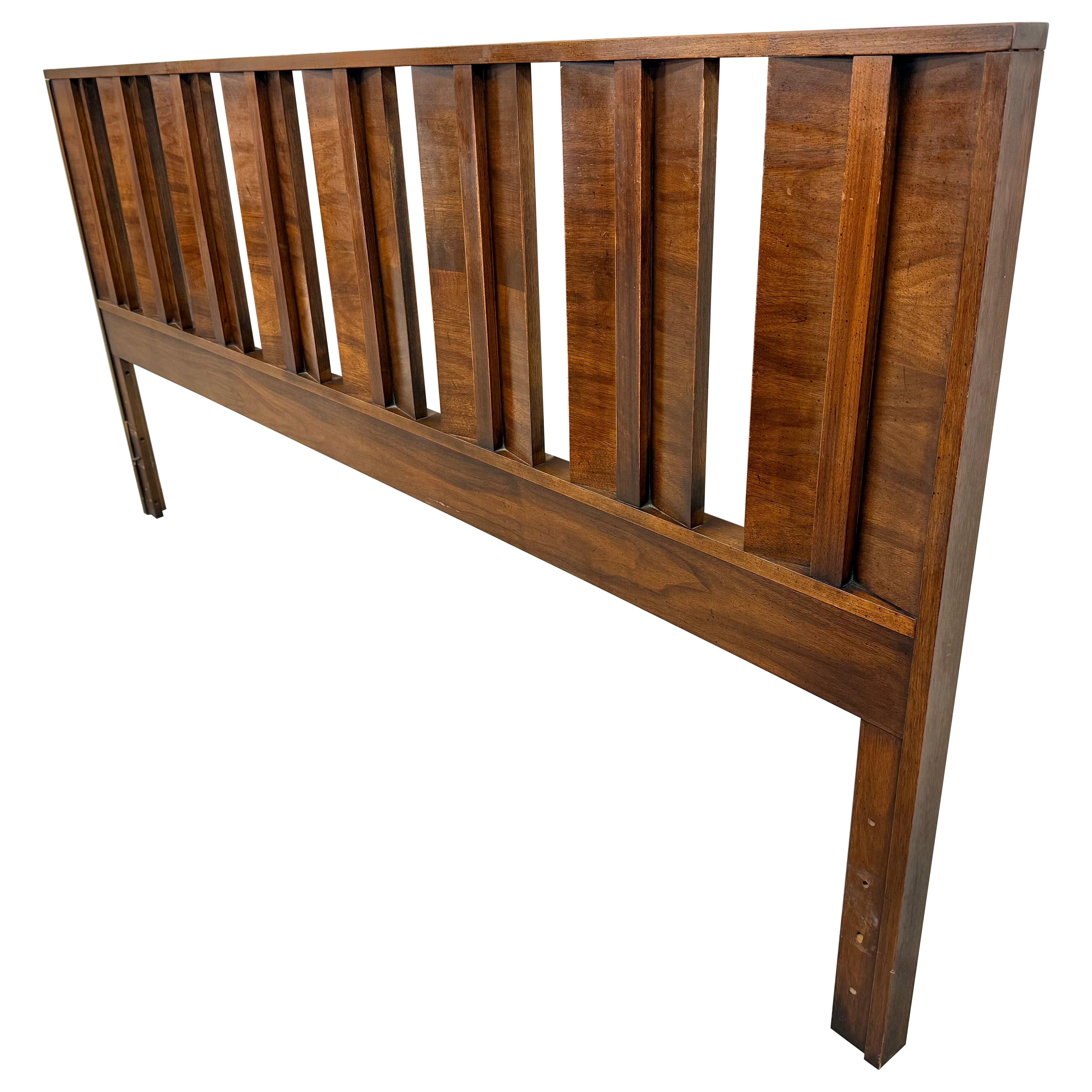 Mid-Century Modern Lane's King Size Kopfteil aus Nussbaum