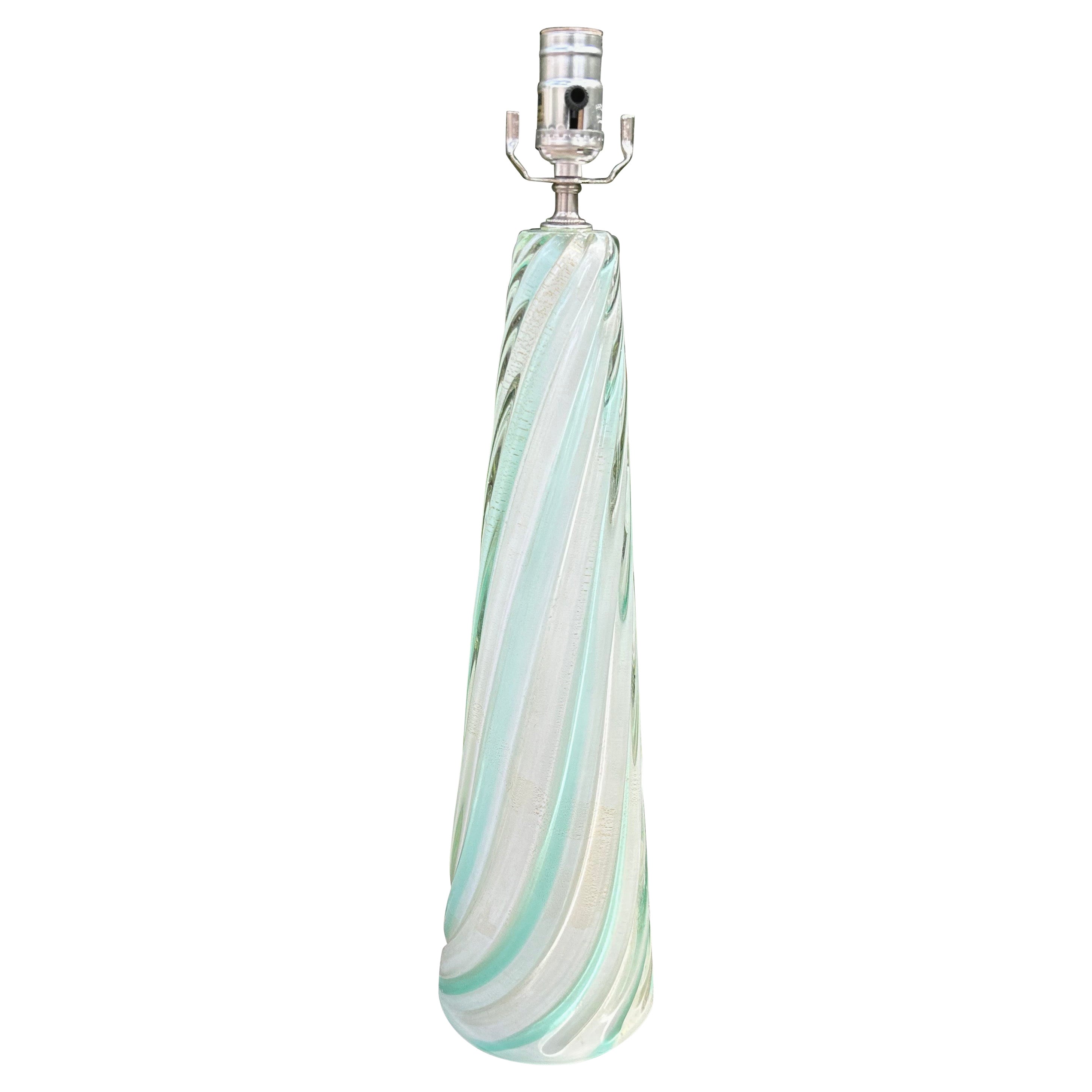Mid Century Murano Glass Lamp By Seguso