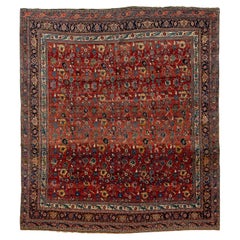 11 x 12 Antike Bidjar Handmade Allover rote Wolle Teppich zurück aus den 1890er Jahren