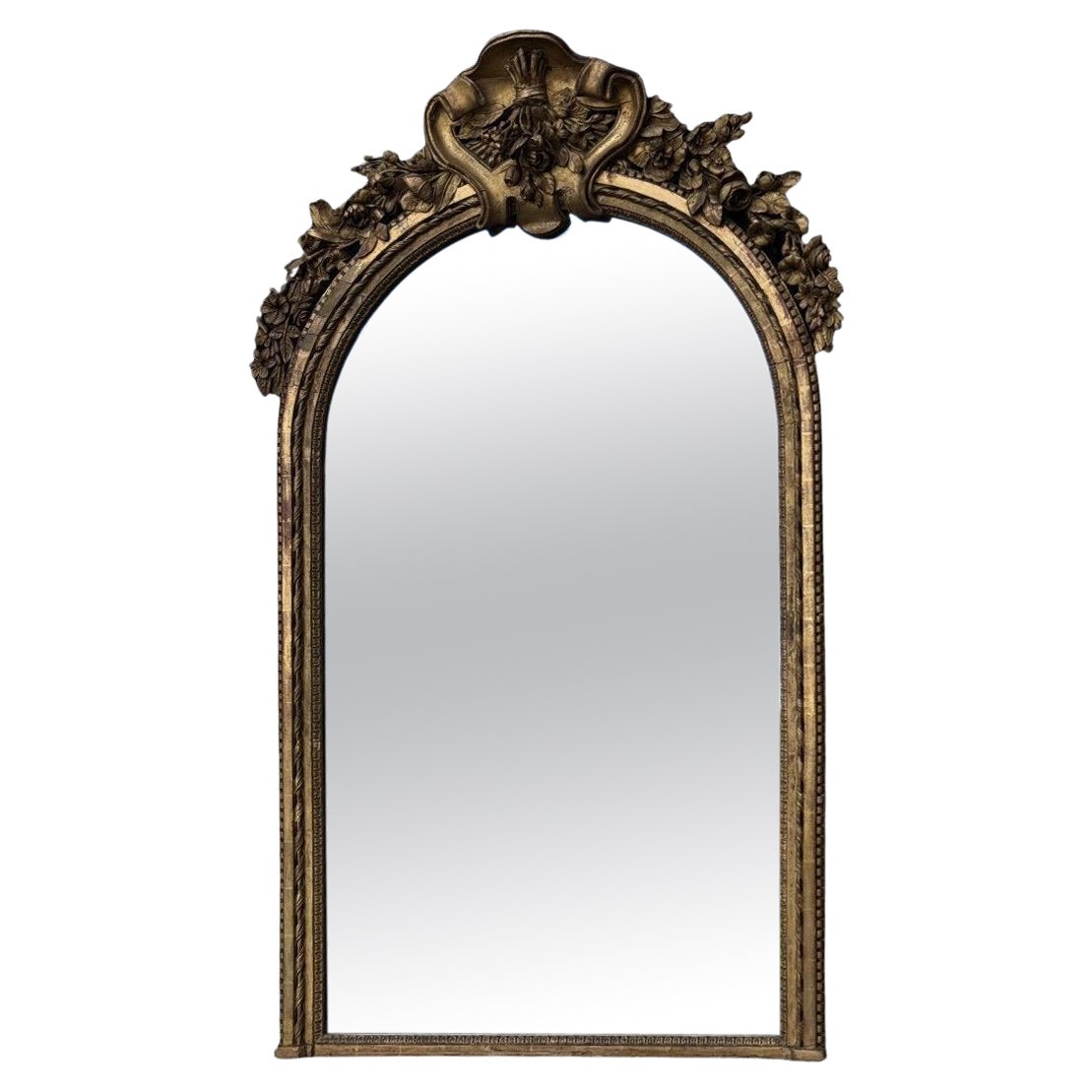 Louis XVI Carved And Gilded Wood Mantelpiece, 18th Century