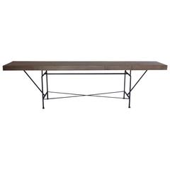 Custom Iron and Wood Console 2
