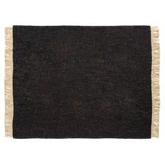 Black and Taupe Wool Throw