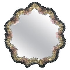 Original Murano glass wall mirror, Italy 1950s