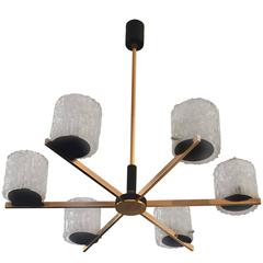 French Lunel 1950s Mid-Century Modern Chandelier 1