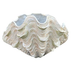 Mid Century Plaster Faux Clam Shell