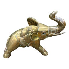 Scultura moderna messicana in ottone di un elefante di Sergio Bustamante