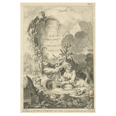 Allegorischer Druck der Lithologie und Conchologie von Boucher Fils, 18. Jahrhundert