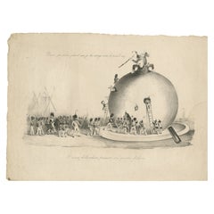 Niederländische Troops Winterquartiere in einer Käse, seltenes belgisches satirisches Cartoon aus dem Jahr 1830
