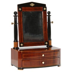 Deutscher Biedermeier- Make-Up-Mirror des 19. Jahrhunderts, so genannt Psyche, datiert: 1832