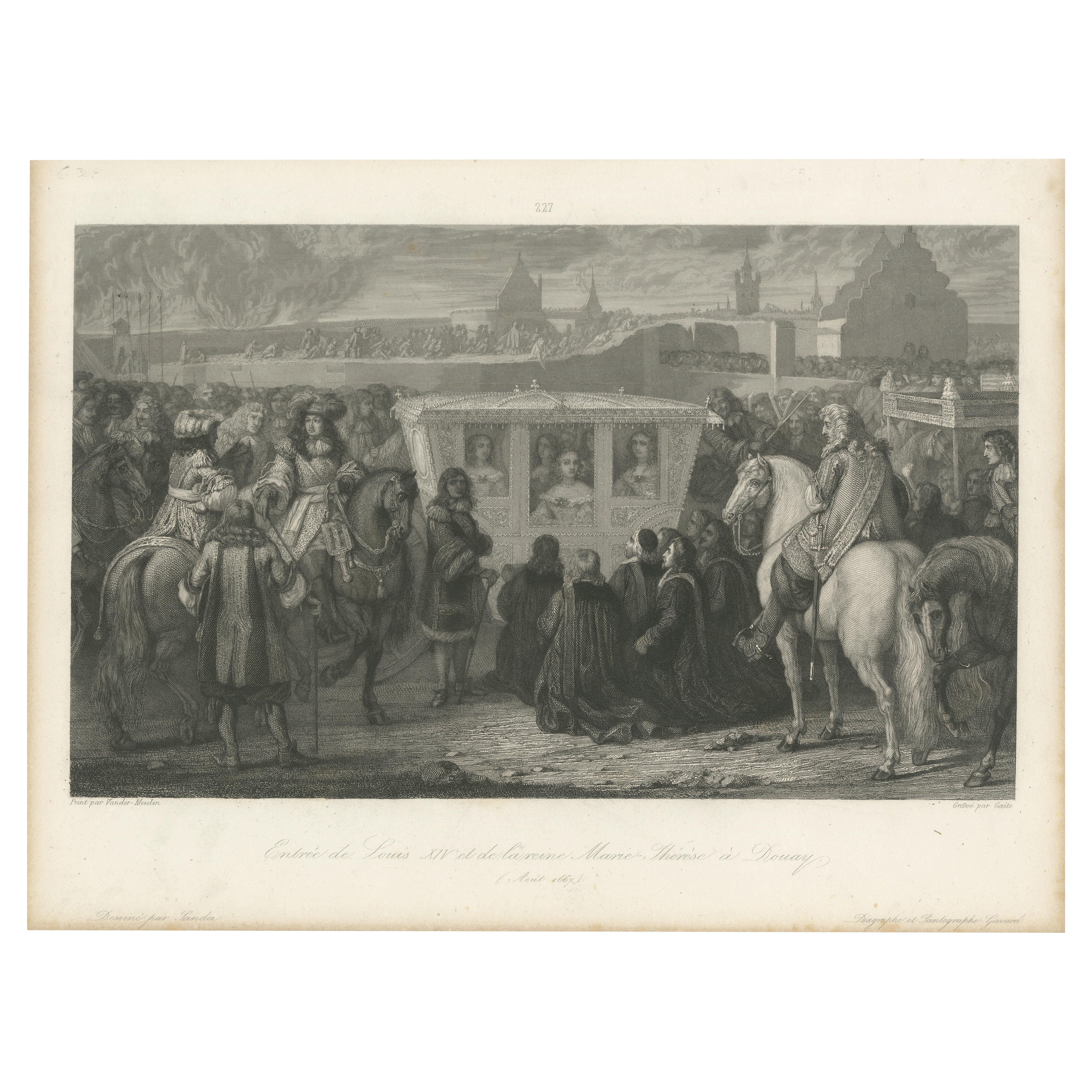 Entrada de Luis XIV y María Teresa en Douai, 1667 - En la Guerra de la Devolución