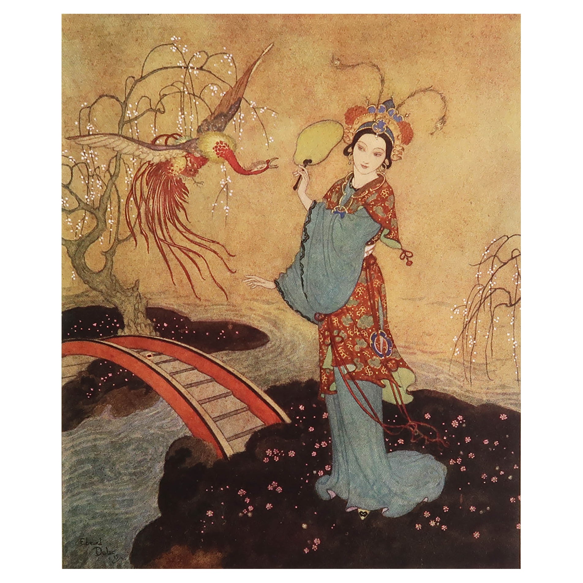 Stampa originale d'epoca di Edmund Dulac, C.C. 1930