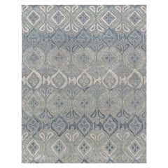 Tappeto contemporaneo Mandorla blu-grigio di Doris Leslie Blau