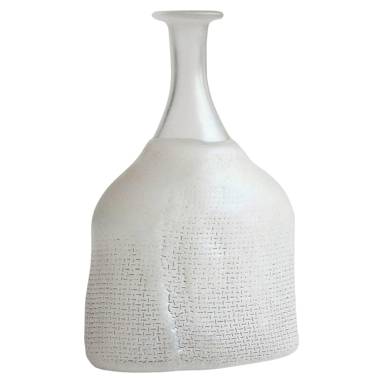 Bertil Vallien Kosta Boda Glass Bottle Vase