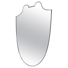 Large Mid-Century Italian Shield Mirror