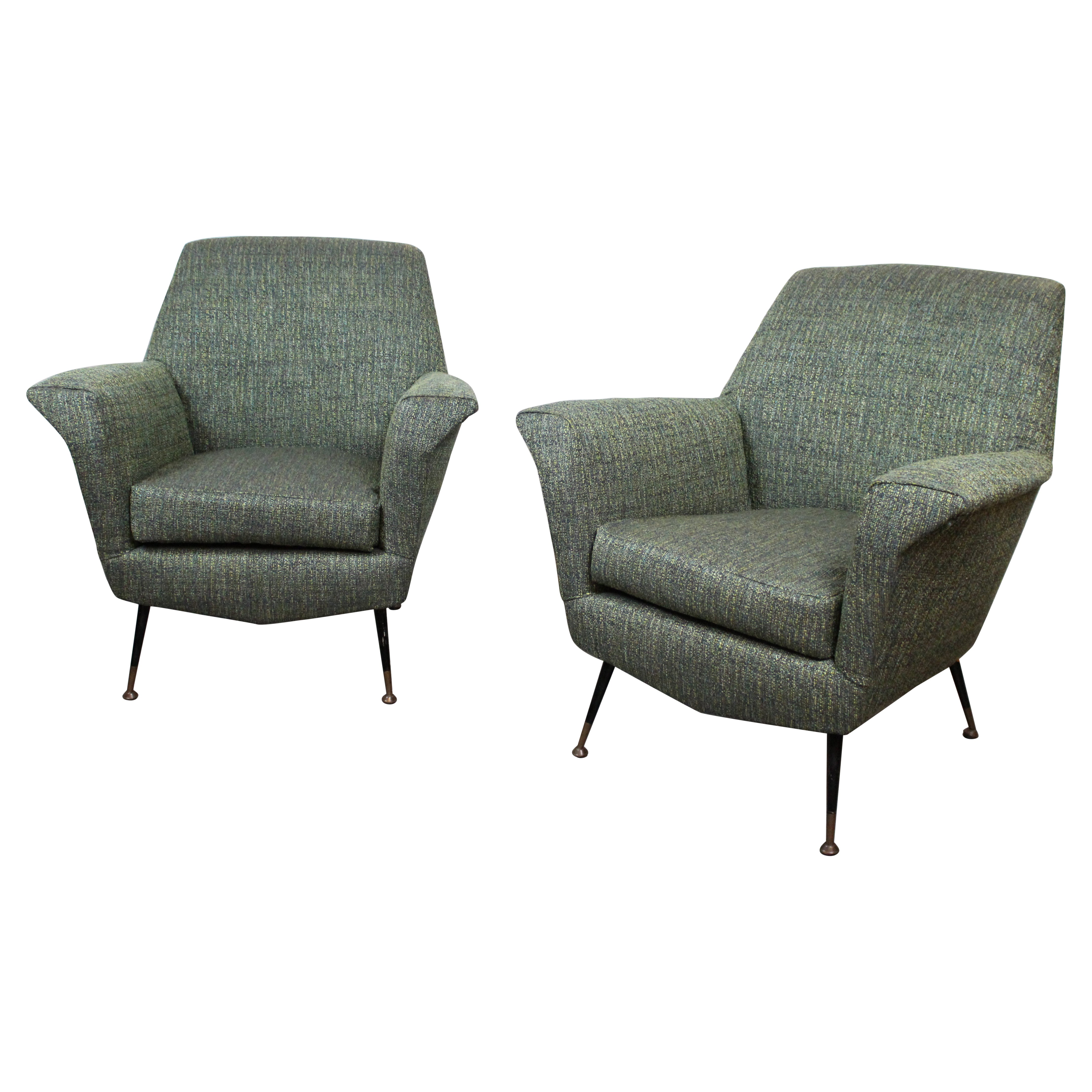 Reupholstered Mid-Century Italian Lounge Chairs by La Permanente Mobli